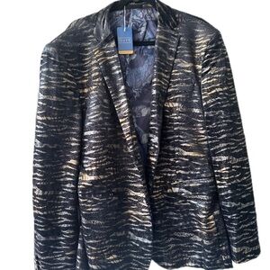 Men’s Metallic Leopard Blazer